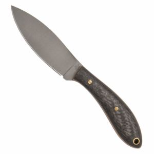 LT Wright Knives Small Northern Hunter - AEB-L Steel - Flat Grind - Carbon Fiber w/Coyote liner img1